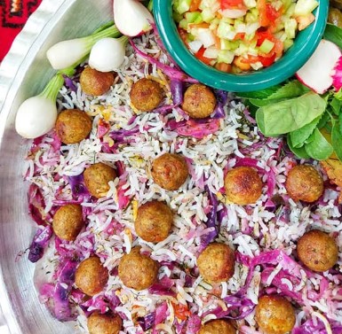 کلم قرمز با برنج